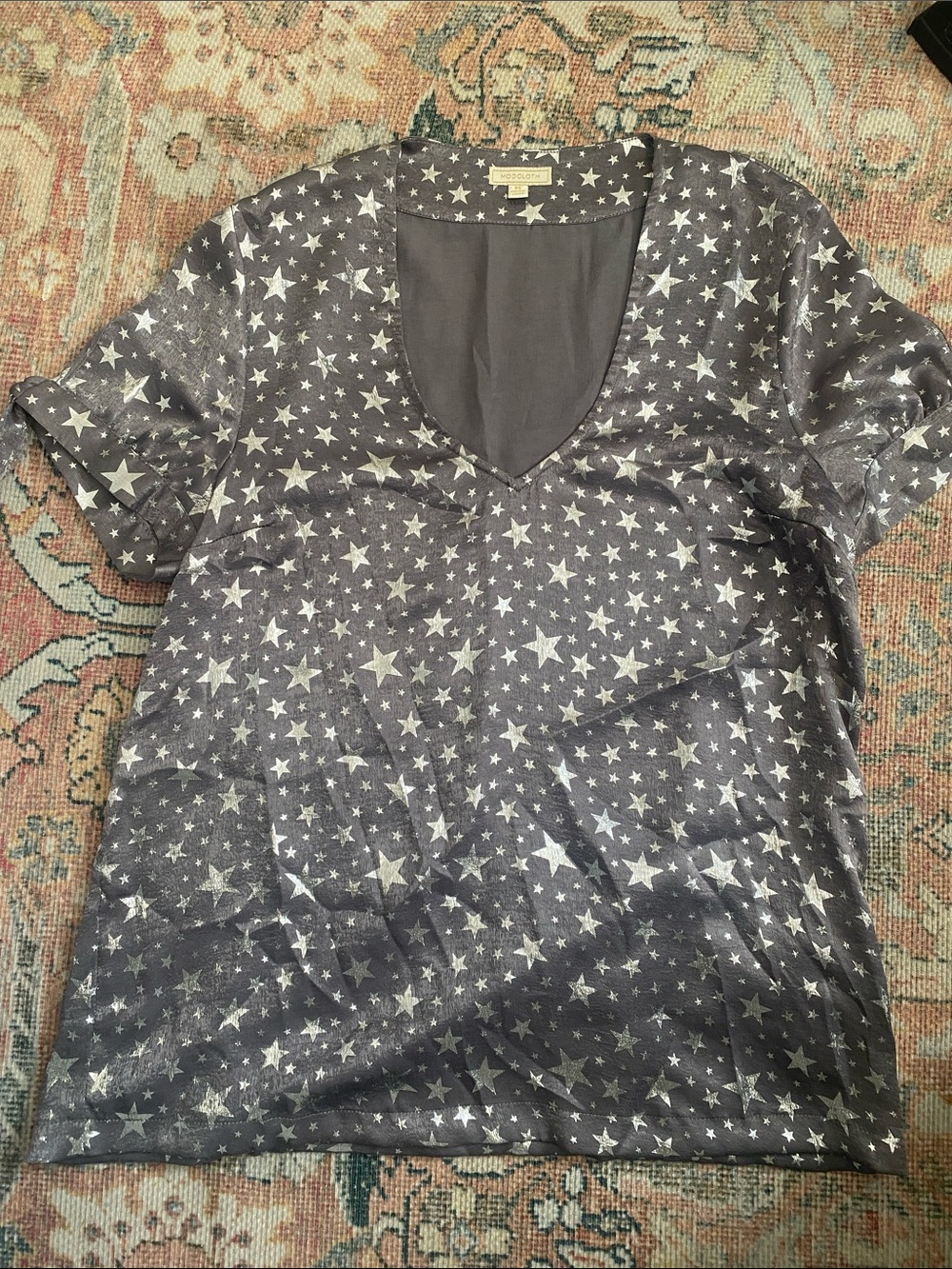 ModCloth Metallic Stars Blouse